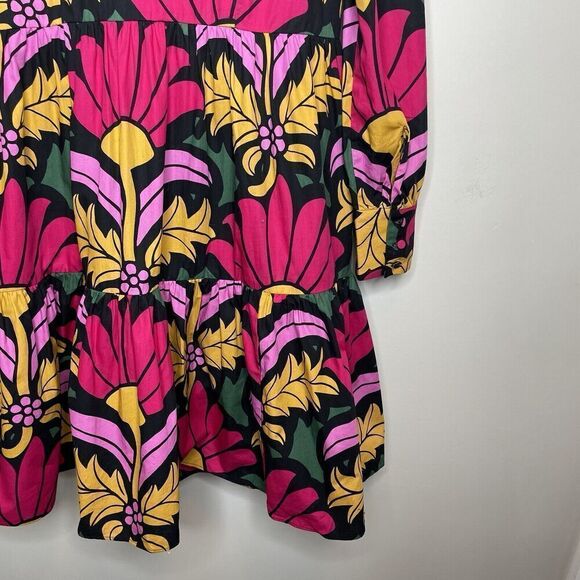 J.CREW Ratti Dress Women 8 Tiered Popover NEW Long Sleeve Floral Cotton AC879 - Picture 11 of 16